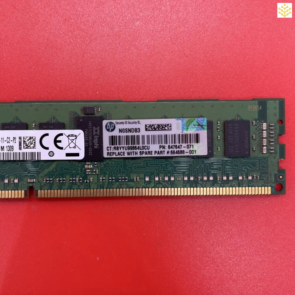 4G 1Rx4 PC3L-10600R Samsung M393B5270DH0-YH9 647647-071 664688-001 Server Memory - Computers/Tablets &