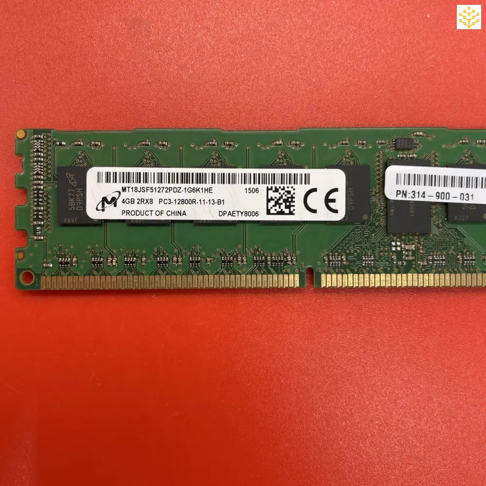 4G 2Rx8 PC3-12800R Micron MT18JSF51272PDZ-1G6 Server Memory - Computers/Tablets & Networking:Enterprise Networking