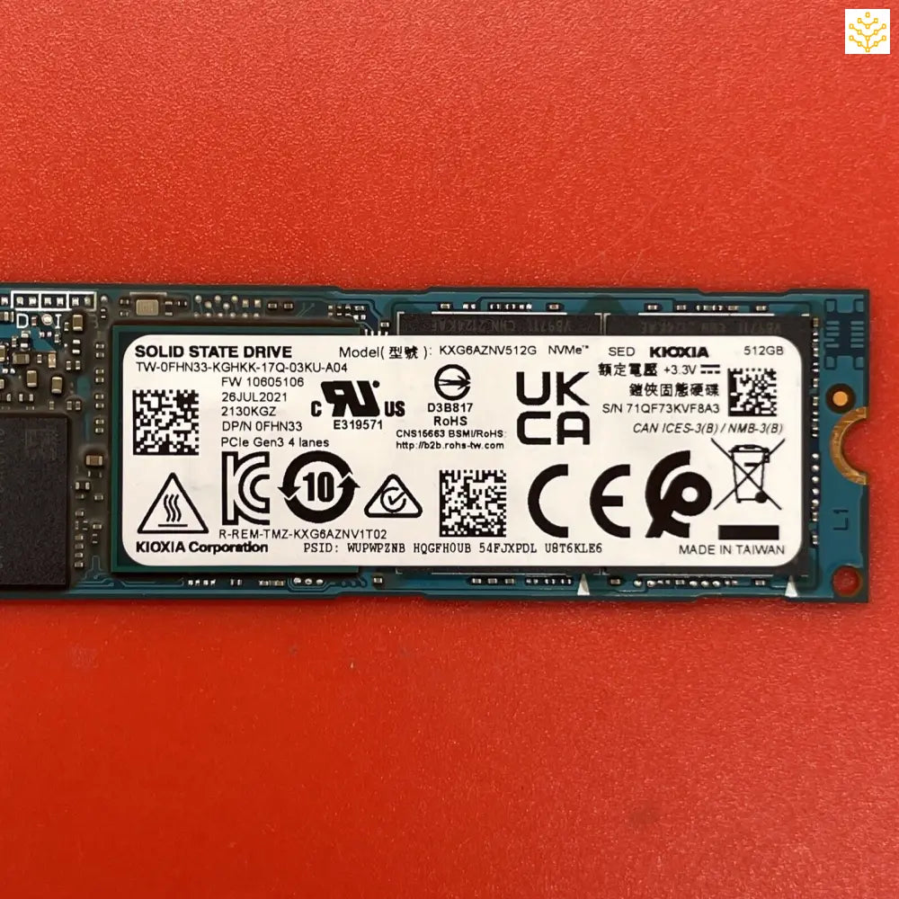 512G KIOXIA KXG6AZNV512G FHN33 PCIe Gen3x4 SED M.2 NVMe SSD - Computers/Tablets & Networking:Drives Storage & Blank