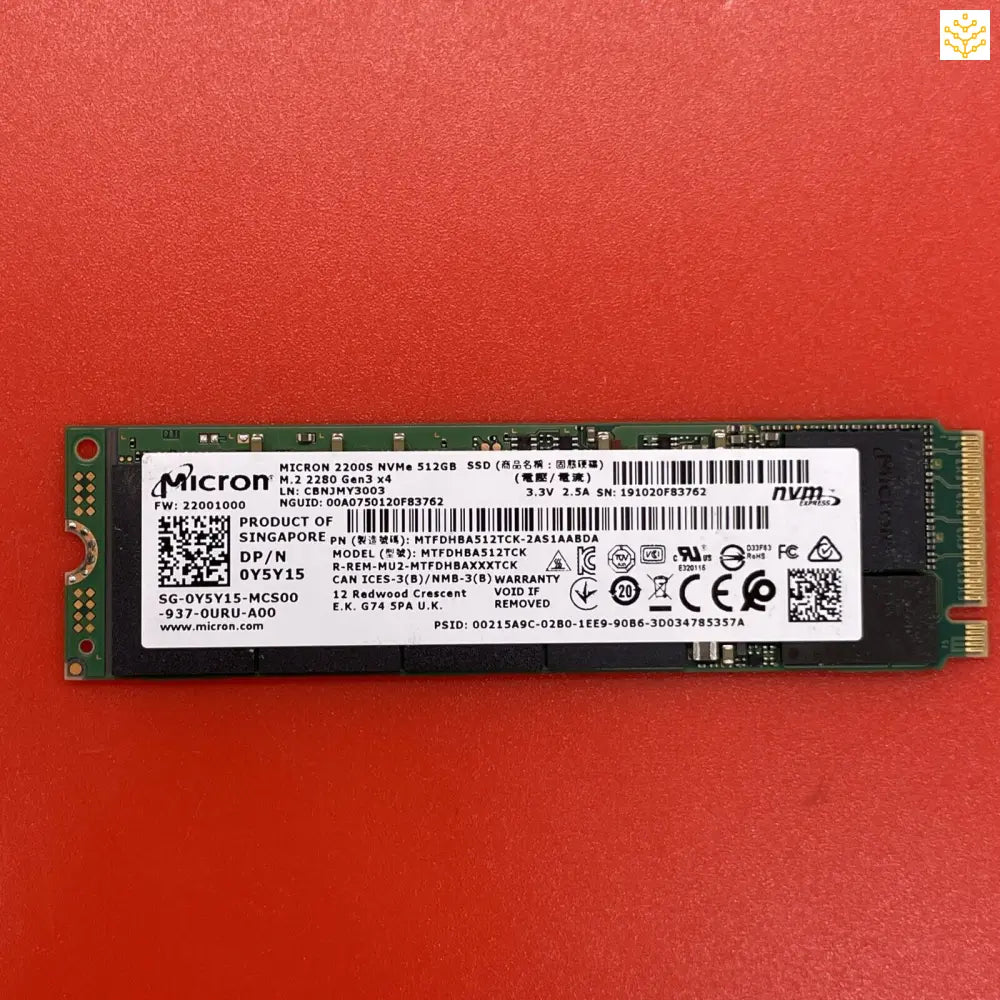 512G Micron 2200S MTFDHBA512TCK Y5Y15 M.2 NVMe SSD - Computers/Tablets & Networking:Drives Storage & Blank Media:Hard