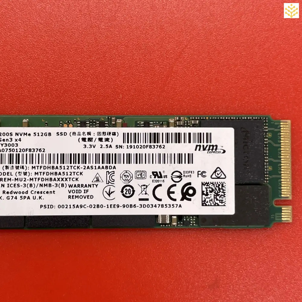 512G Micron 2200S MTFDHBA512TCK Y5Y15 M.2 NVMe SSD - Computers/Tablets & Networking:Drives Storage & Blank Media:Hard