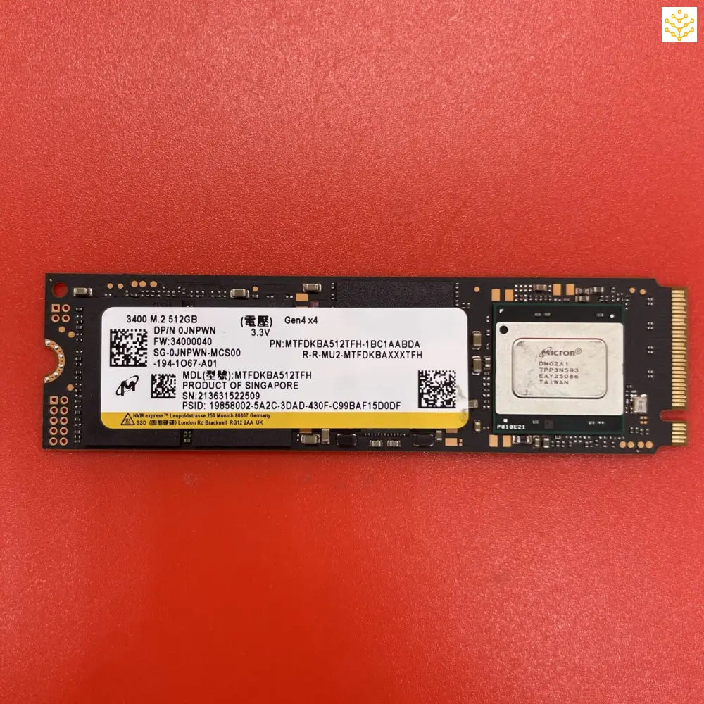 512G Micron MTFDKBA512TFH JNPWN 3400 M.2 NVMe SSD - Computers/Tablets & Networking:Drives Storage & Blank Media:Hard