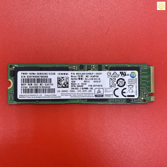 512G Samsung PM961 MZ-VLW512A 68V6F M.2 NVMe SSD - Computers/Tablets & Networking:Drives Storage & Blank Media:Hard