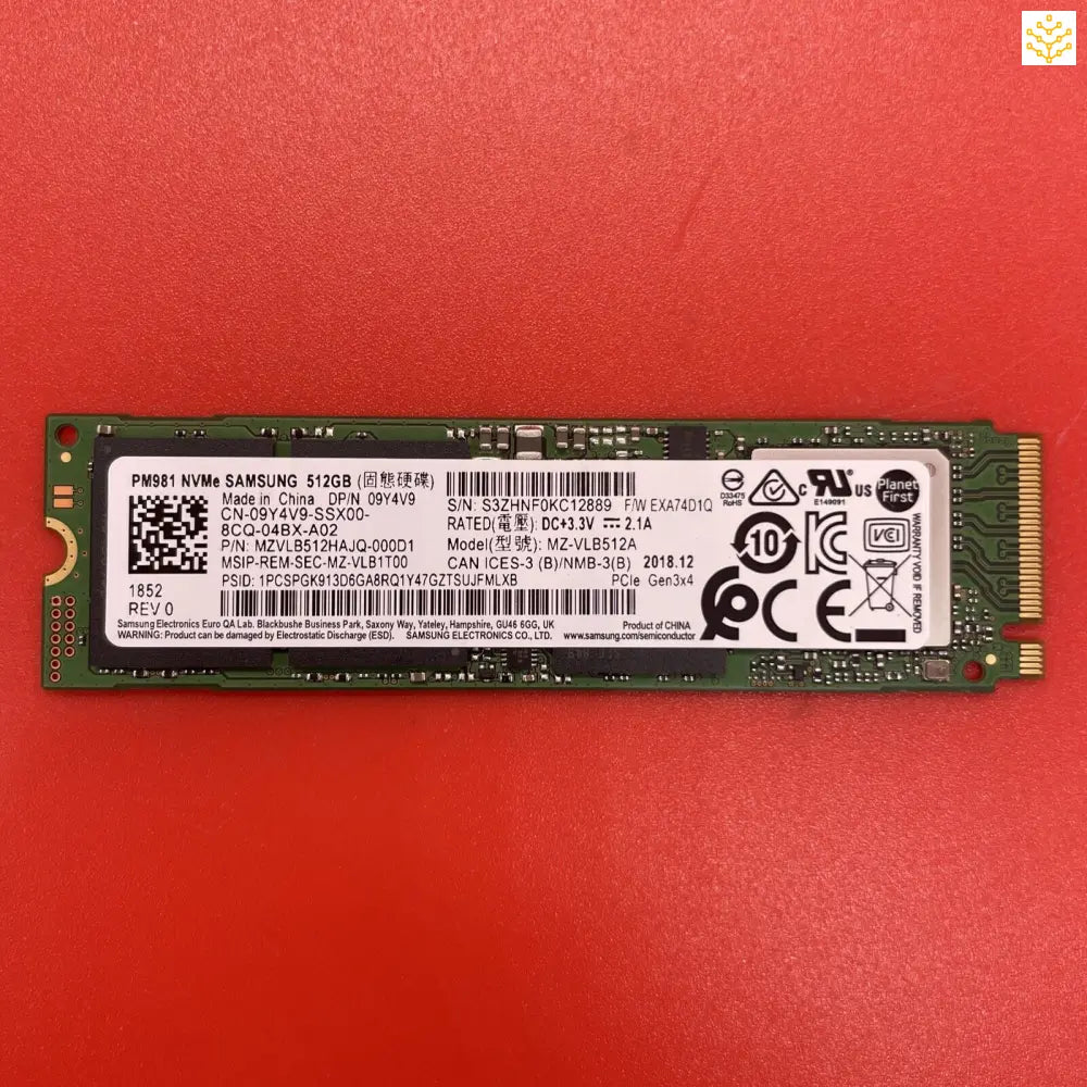 512G Samsung PM981 9Y4V9 MZ-VLB512A M.2 NVMe SSD - Computers/Tablets & Networking:Drives Storage & Blank Media:Hard