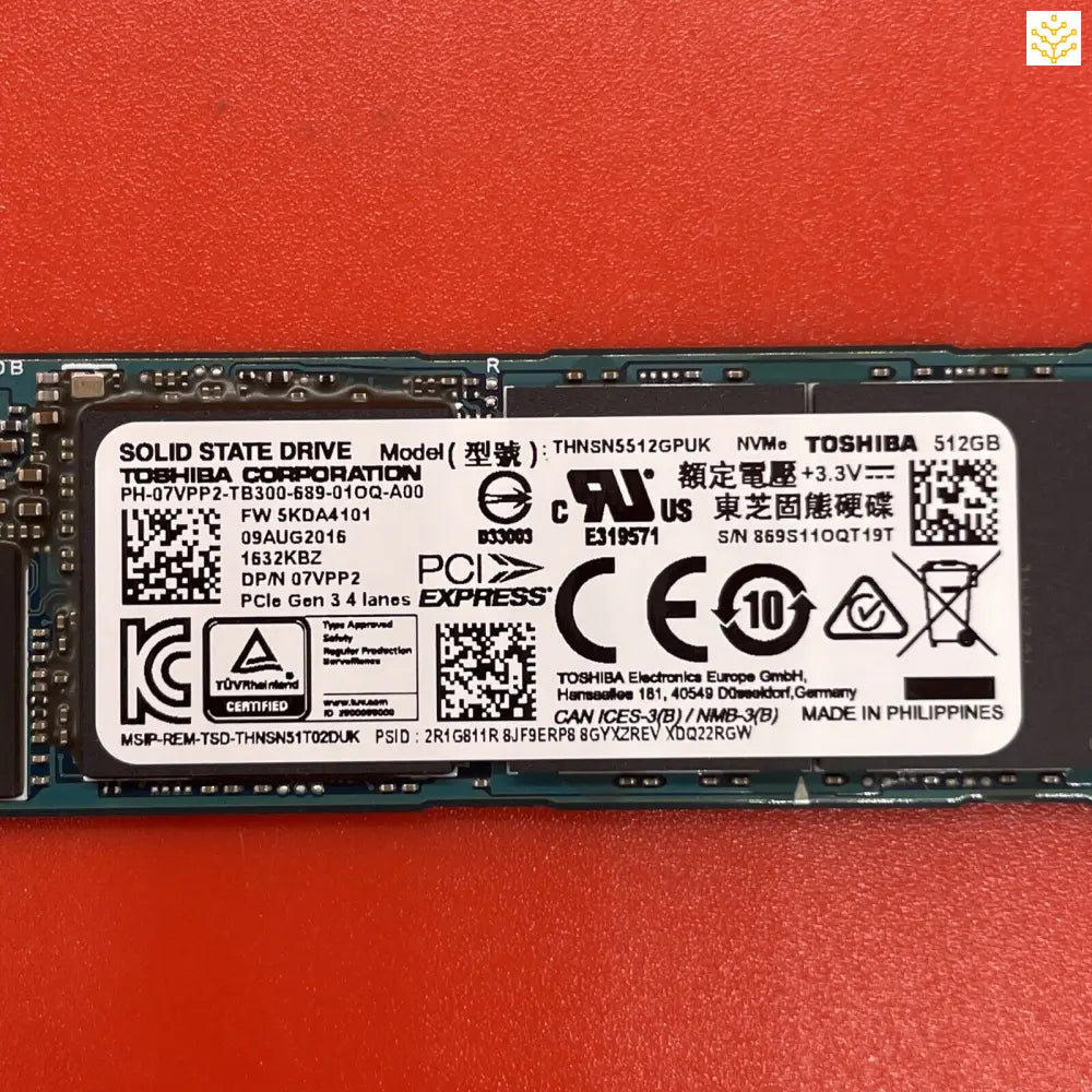 512G Toshiba THNSN5512GPUK 7VPP2 M.2 NVMe SSD - Computers/Tablets & Networking:Drives Storage & Blank Media:Hard Drives