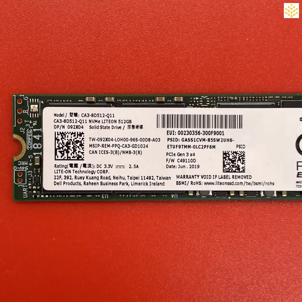 512GB CA3-8D512-Q11 LiteOn 92X04 PCIe Gen3x4 M.2 NVMe SSD - Computers/Tablets & Networking:Drives Storage & Blank