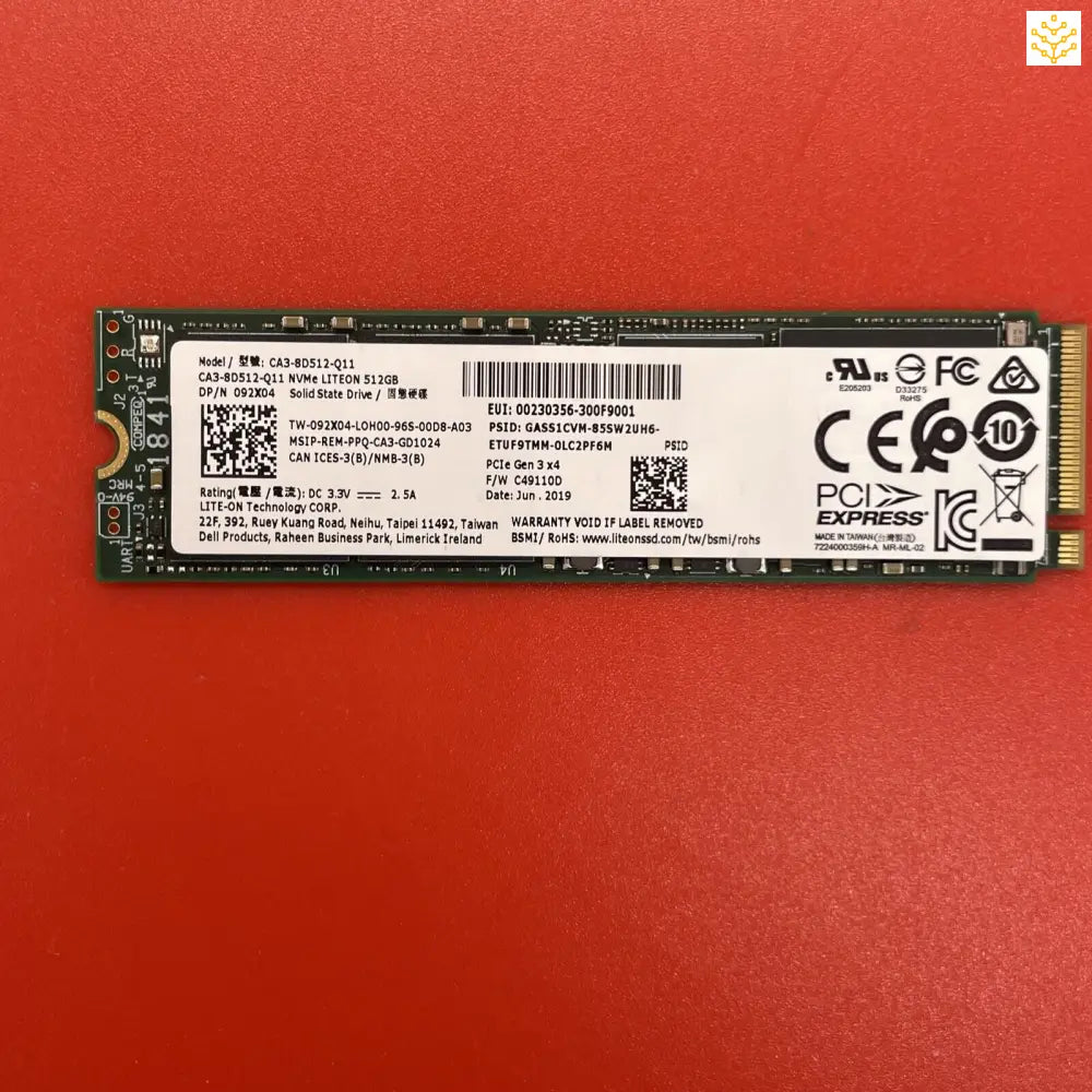 512GB CA3-8D512-Q11 LiteOn 92X04 PCIe Gen3x4 M.2 NVMe SSD - Computers/Tablets & Networking:Drives Storage & Blank