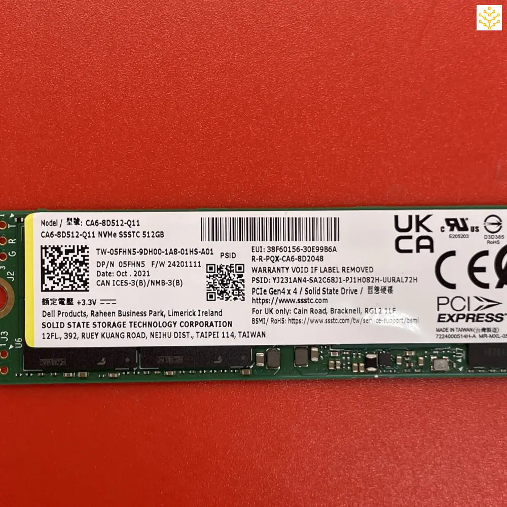 512GB CA6-8D512-Q11 5FHN5 PCIe Gen4x4 M.2 NVME SSD - Computers/Tablets & Networking:Drives Storage & Blank Media:Hard