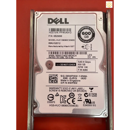 600G 10K SAS 2.5” Dell 8WP8W 08WP8W in Dell Tray - Computers/Tablets & Networking:Drives Storage & Blank Media:Hard