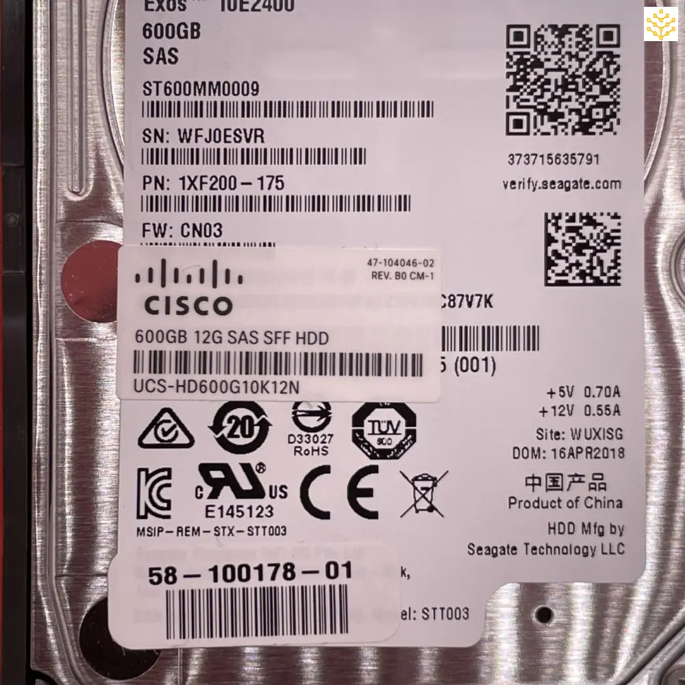 600GB 12G SAS SFF HDD Cisco UCS-HD600G10K12N in M5 Tray - Computers/Tablets & Networking:Drives Storage & Blank