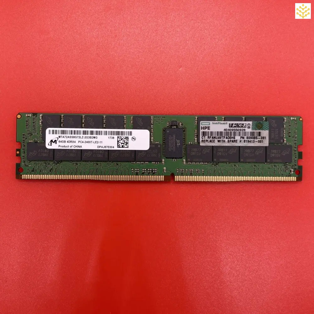 64G 4DRx4 PC4-2400T HPe 805358-B21 809085-091 819413-001 MTA72ASS8G72LZ-2G3 - Computers/Tablets & Networking:Computer