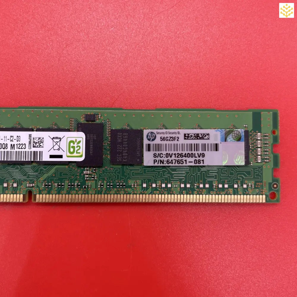 8G 1Rx4 PC3-12800R Samsung M393B1G70BH0-CK0 HP 647651-081 Server Memory - Computers/Tablets & Networking:Enterprise