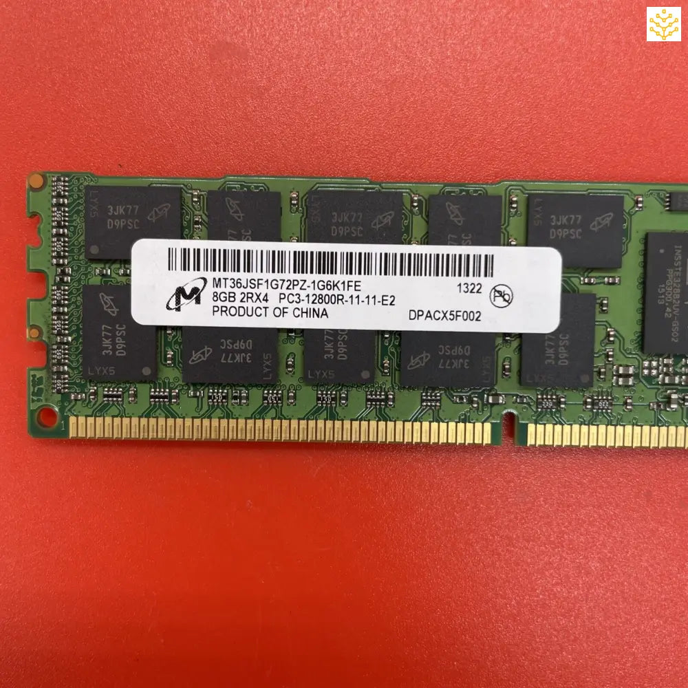 8G 2Rx4 PC3-12800R Micron MT36JSF1G72PZ-1G6 HP 689811-071 690802-B21 SVR Memory - Computers/Tablets &