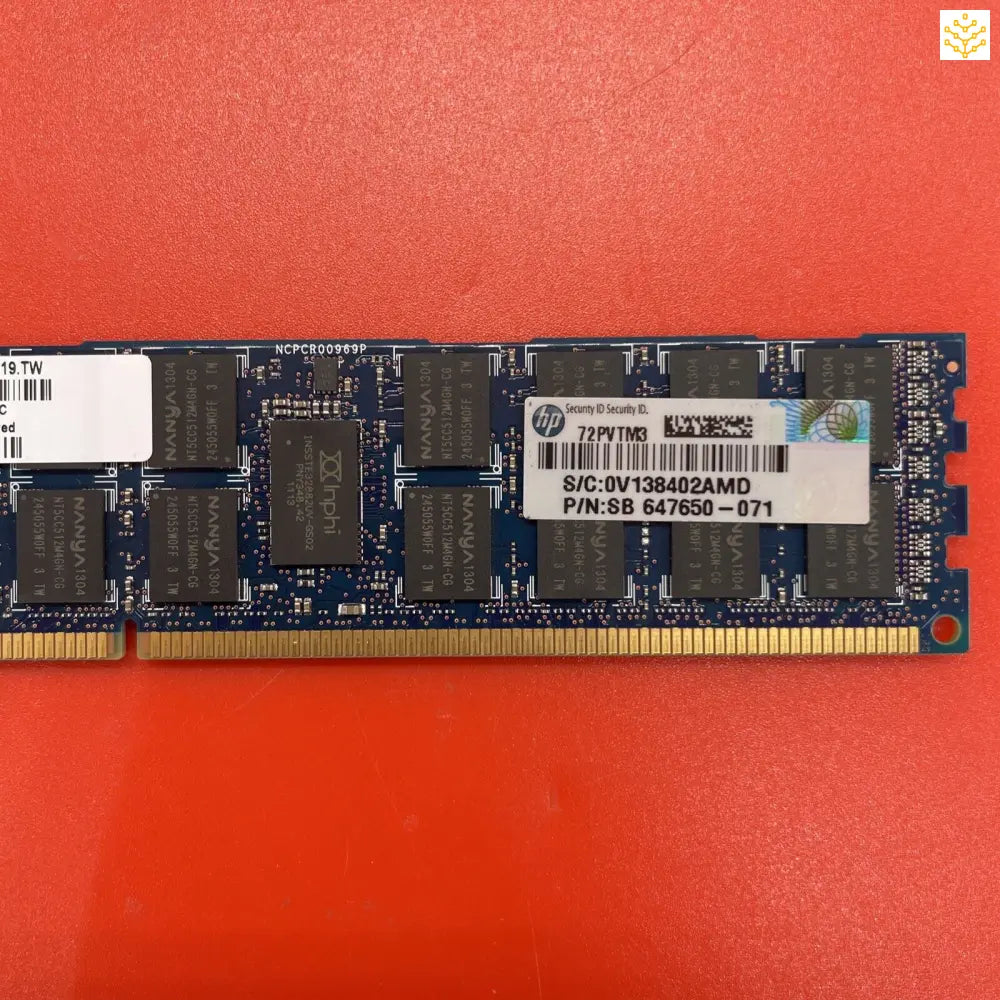 8G 2Rx4 PC3L-10600R Nanya NT8GC72C4NG0NL-CG 647650-071 647897-B21 Server Memory - Computers/Tablets &