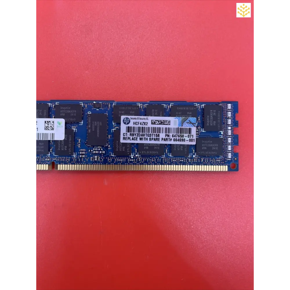 8GB 2Rx4 PC3L-10600R Hynix HMT31GR7CFR4A-H9 HP 647650-071 Server Memory - Computers/Tablets & Networking:Enterprise