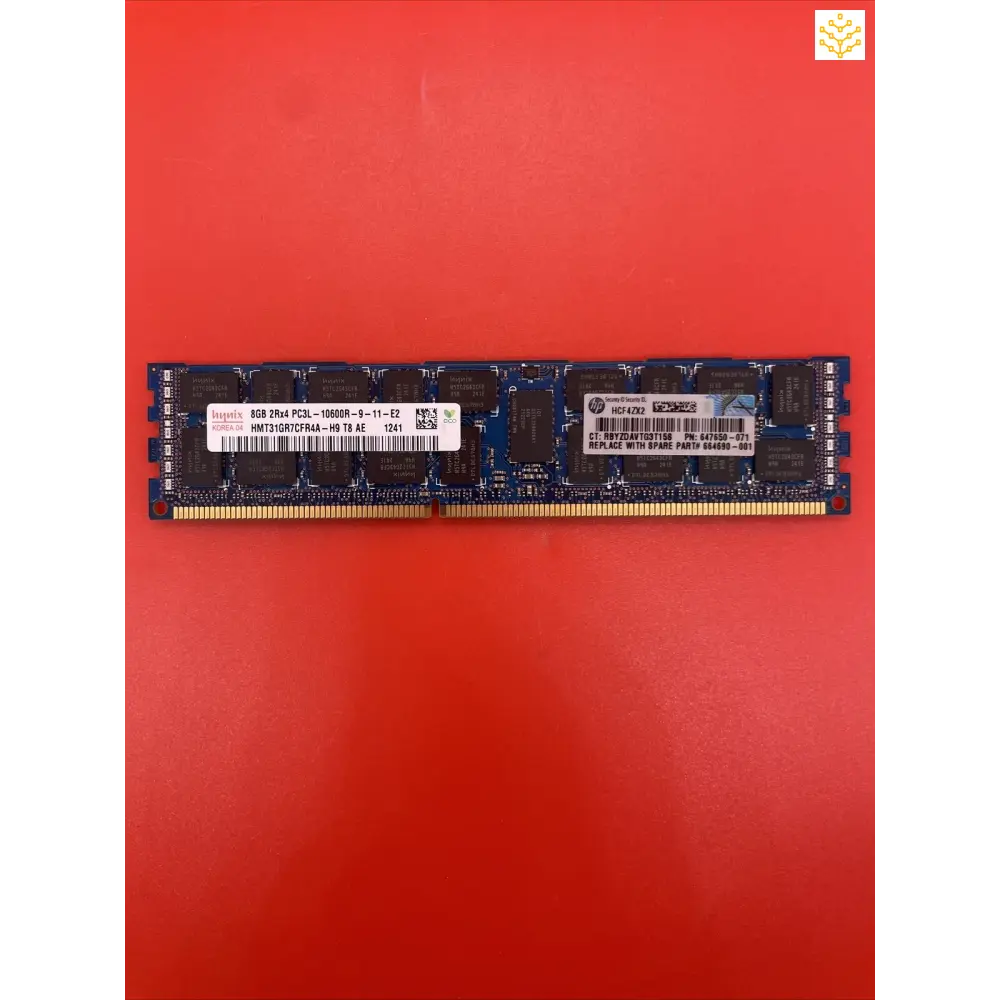 8GB 2Rx4 PC3L-10600R Hynix HMT31GR7CFR4A-H9 HP 647650-071 Server Memory - Computers/Tablets & Networking:Enterprise