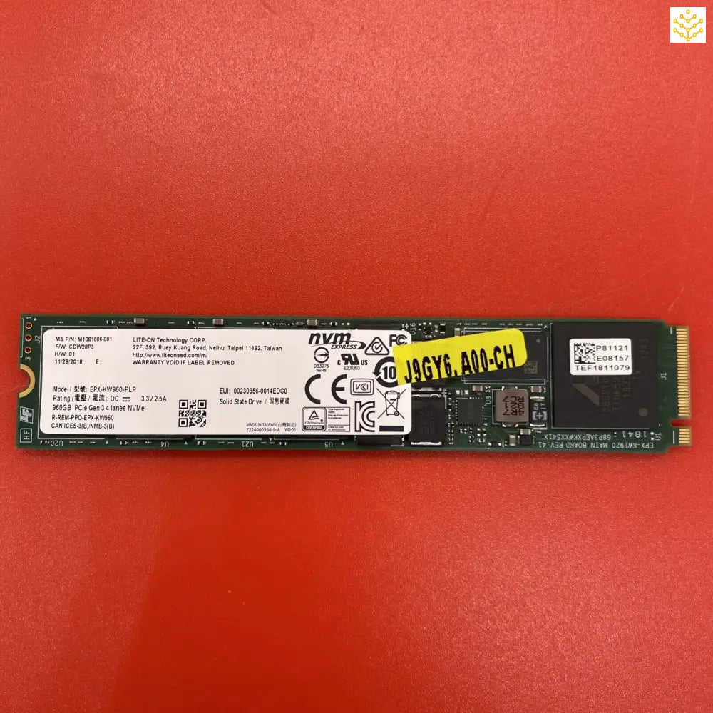 960G PCIe Gen3 x4 NVMe Lite - On EPX - KW960 J9GY6 M.2 NVMe SSD - GIGDATA