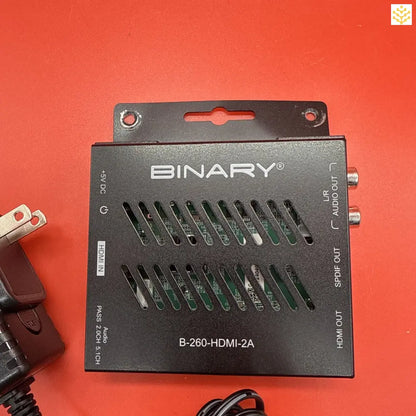 Binary B-260-HDMI-2A 4K HDR Audio Extractor + AC Power Adapter - EDIT