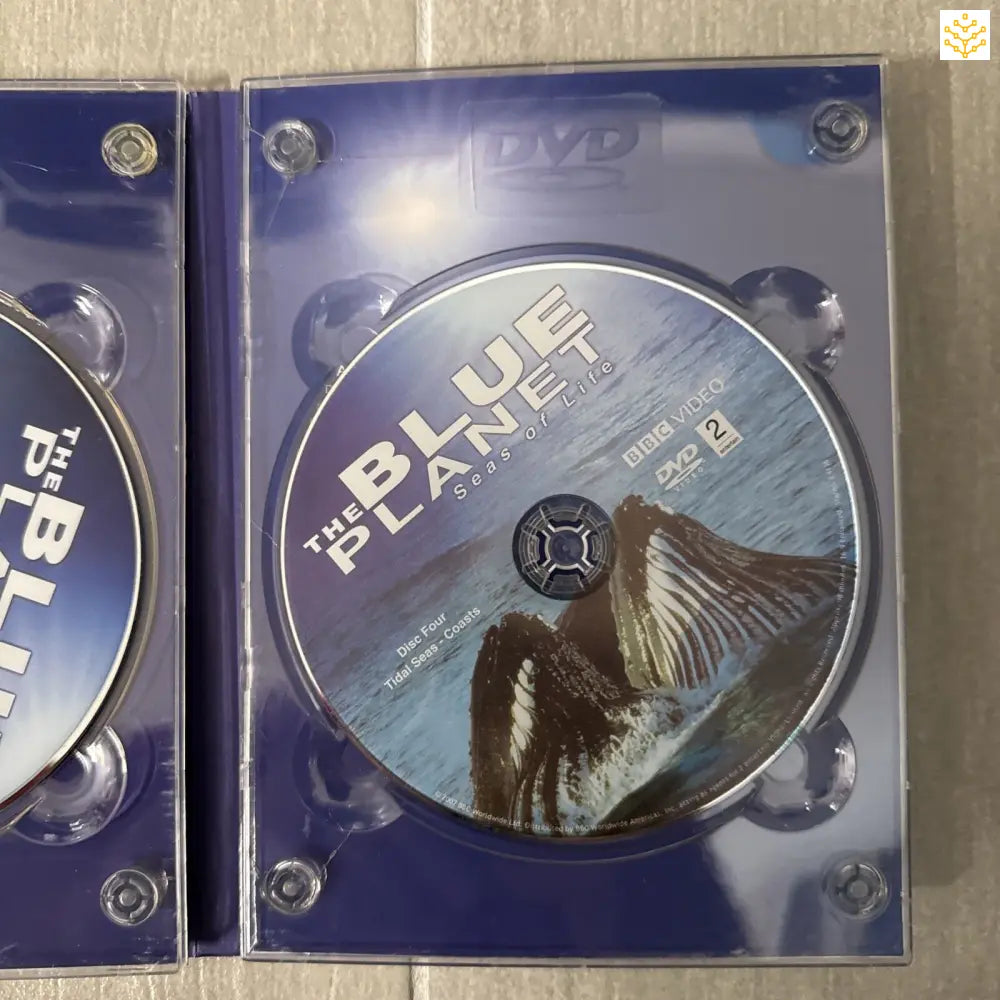 DVD disc of ’The Blue Planet’ in a clear plastic case.