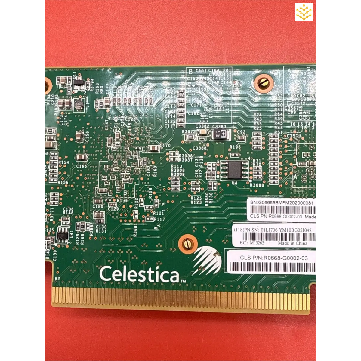 Circuit board with ’Celestica’ branding visible.