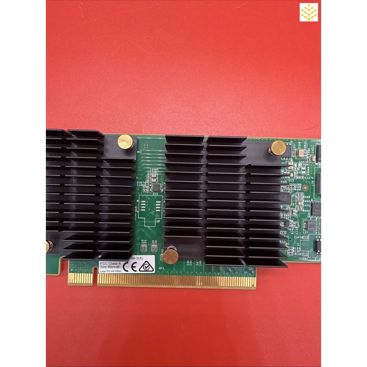 Computer graphics card with a large heat sink.