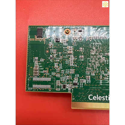 Circuit board with electronic components and the partial text ’Celest’ visible.