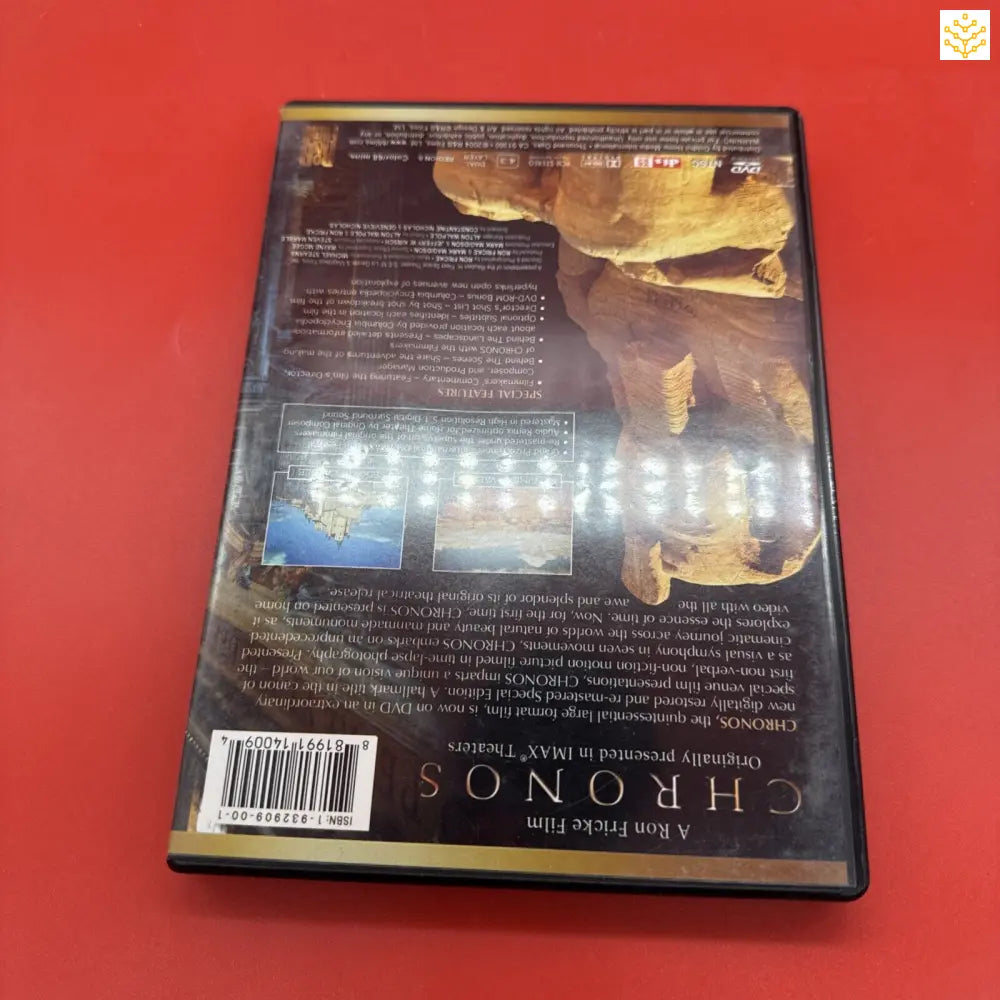 DVD case showing the back cover of the movie ’Chronos’