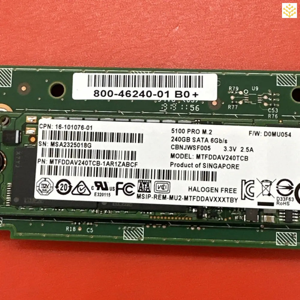 Cisco UCS 800-46240-01 2x 240G SATA M.2 16-101076-01 - Computers/Tablets & Networking:Enterprise Networking