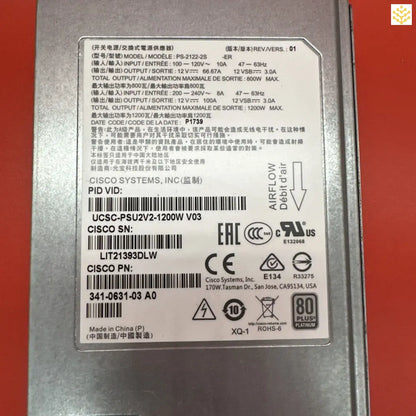 Cisco UCSC-PSU2V2-1200W V03 341-0631-03 1200w Power Supply - Computers/Tablets & Networking:Enterprise Networking