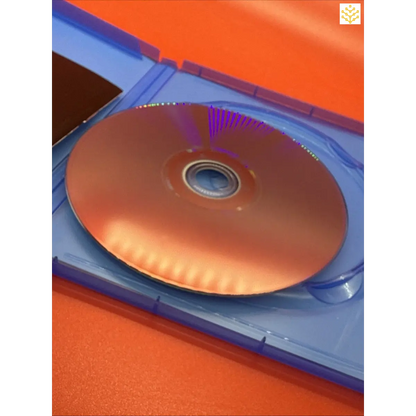 Compact disc (CD) inside a blue plastic case.