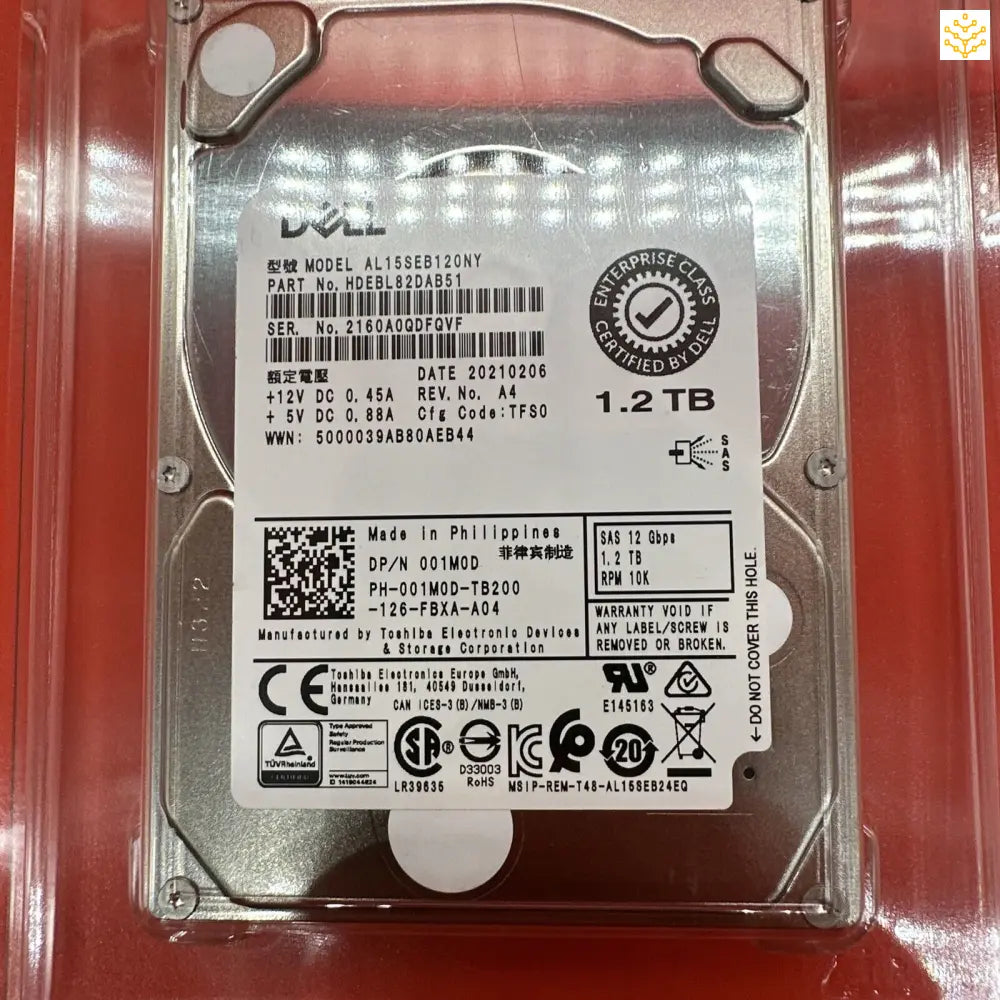 Dell 01M0D 1.2TB SAS 12Gb 10K 2.5 - Computers/Tablets & Networking:Drives Storage & Blank Media:Hard Drives (HDD SSD &