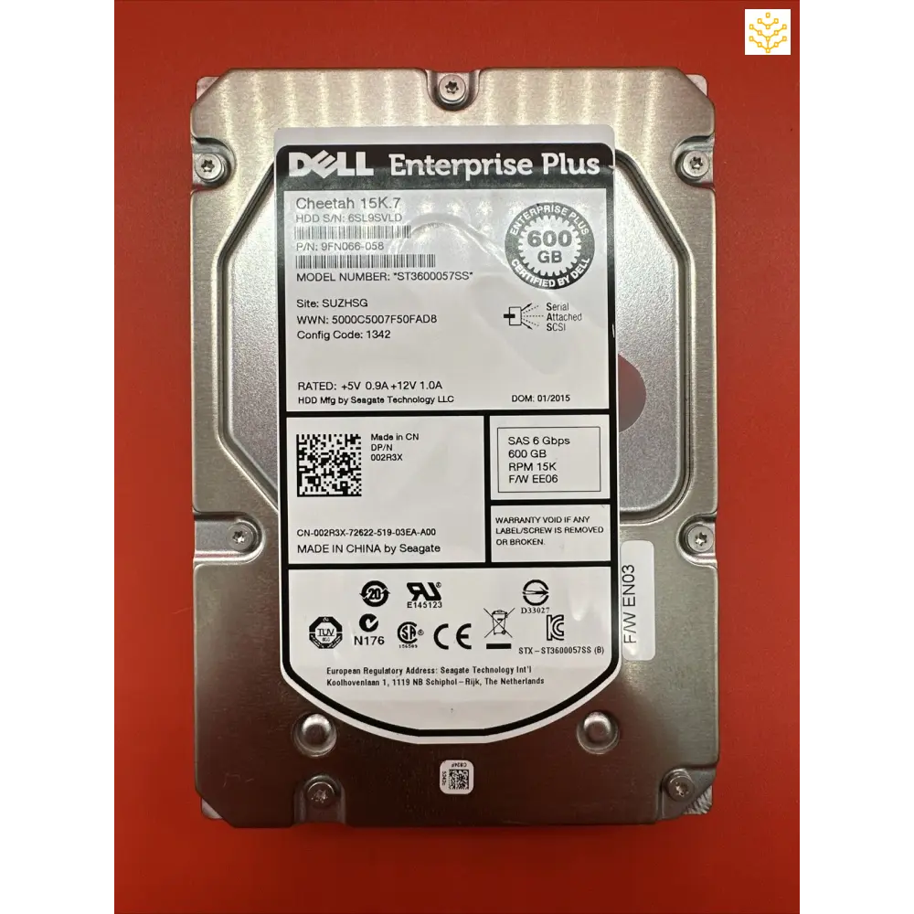 Dell 02R3X 600GB 15K SAS 3.5 HDD - Computers/Tablets & Networking:Drives Storage & Blank Media:Hard Drives (HDD SSD &