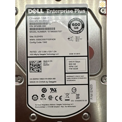 Dell 02R3X 600GB 15K SAS 3.5 HDD - Computers/Tablets & Networking:Drives Storage & Blank Media:Hard Drives (HDD SSD &