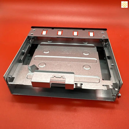 Metal computer hard drive mounting bracket or enclosure.