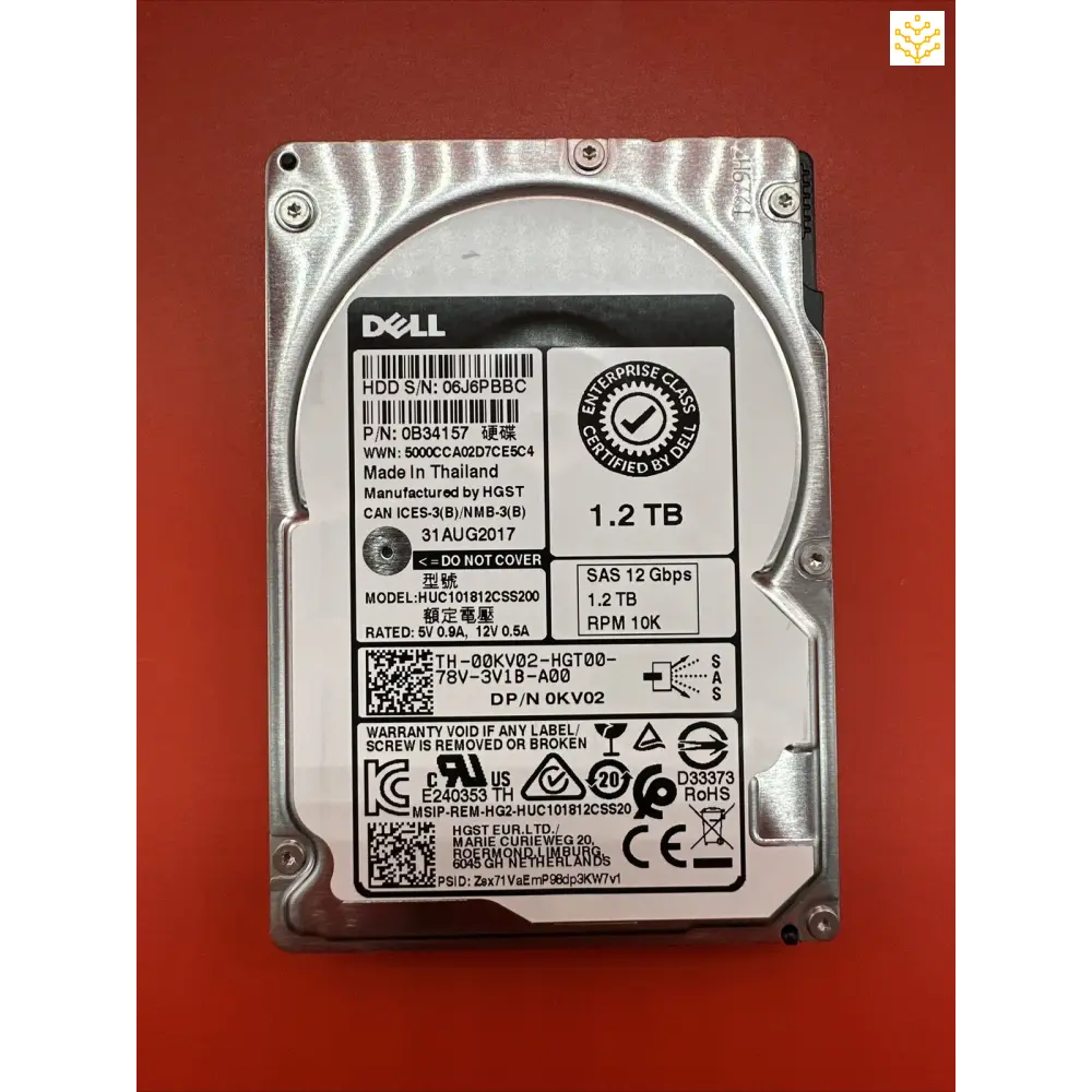 Dell 0KV02 1.2TB SAS 12 Gbps 10K 2.5 HDD - Computers/Tablets & Networking:Drives Storage & Blank Media:Hard Drives (HDD