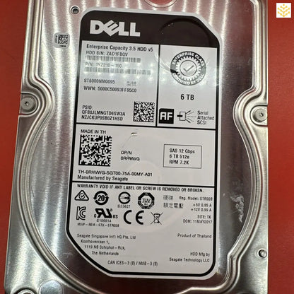 Dell 0RHVWG RHVWG 6TB SAS 12 Gbps 512e 7.2K 3.5” HDD ST6000NM0095 - 92% Health - Computers/Tablets &