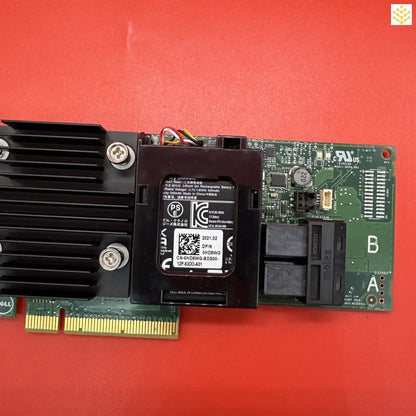 RAID controller card with heatsink and circuit board components.