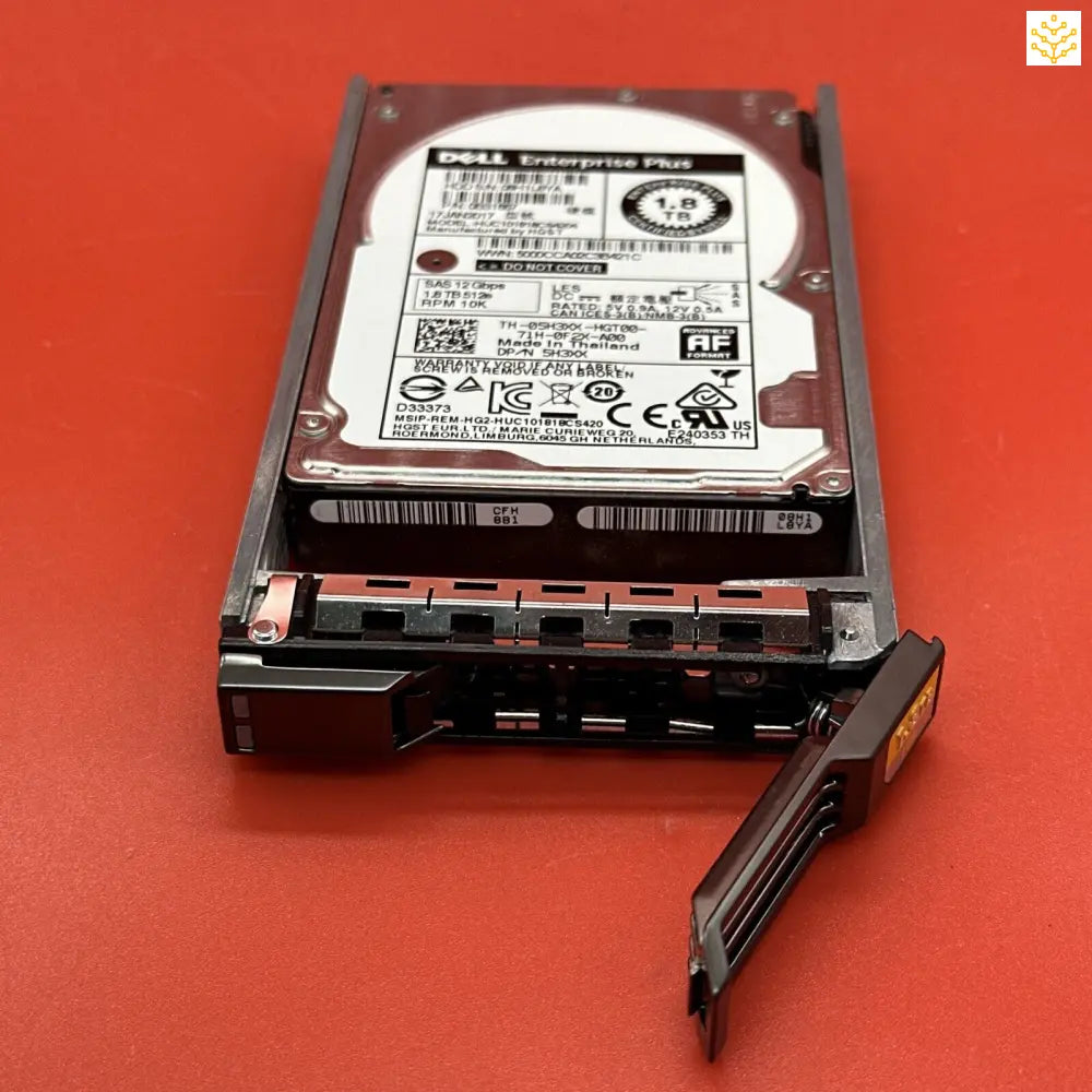 Hard drive in a removable server tray.