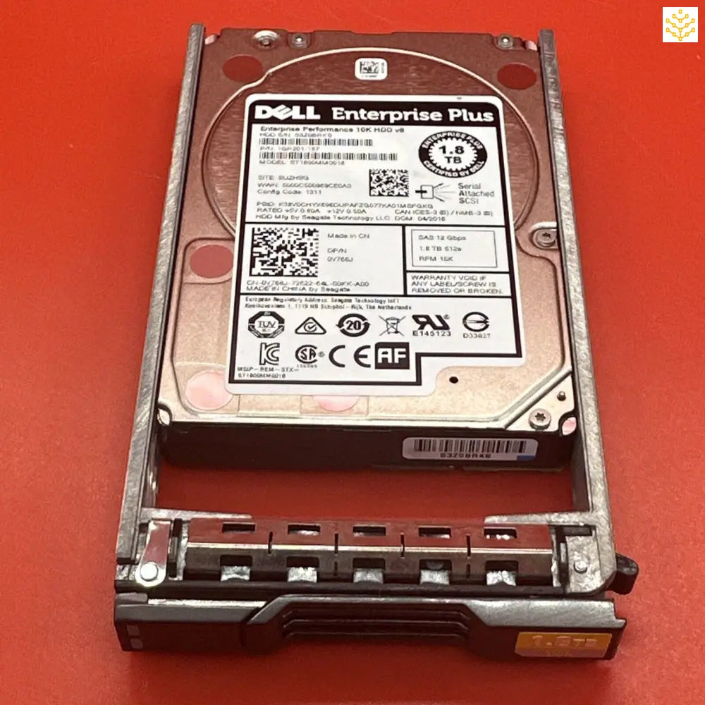 Dell Enterprise Plus hard drive in a server hot-swap tray.