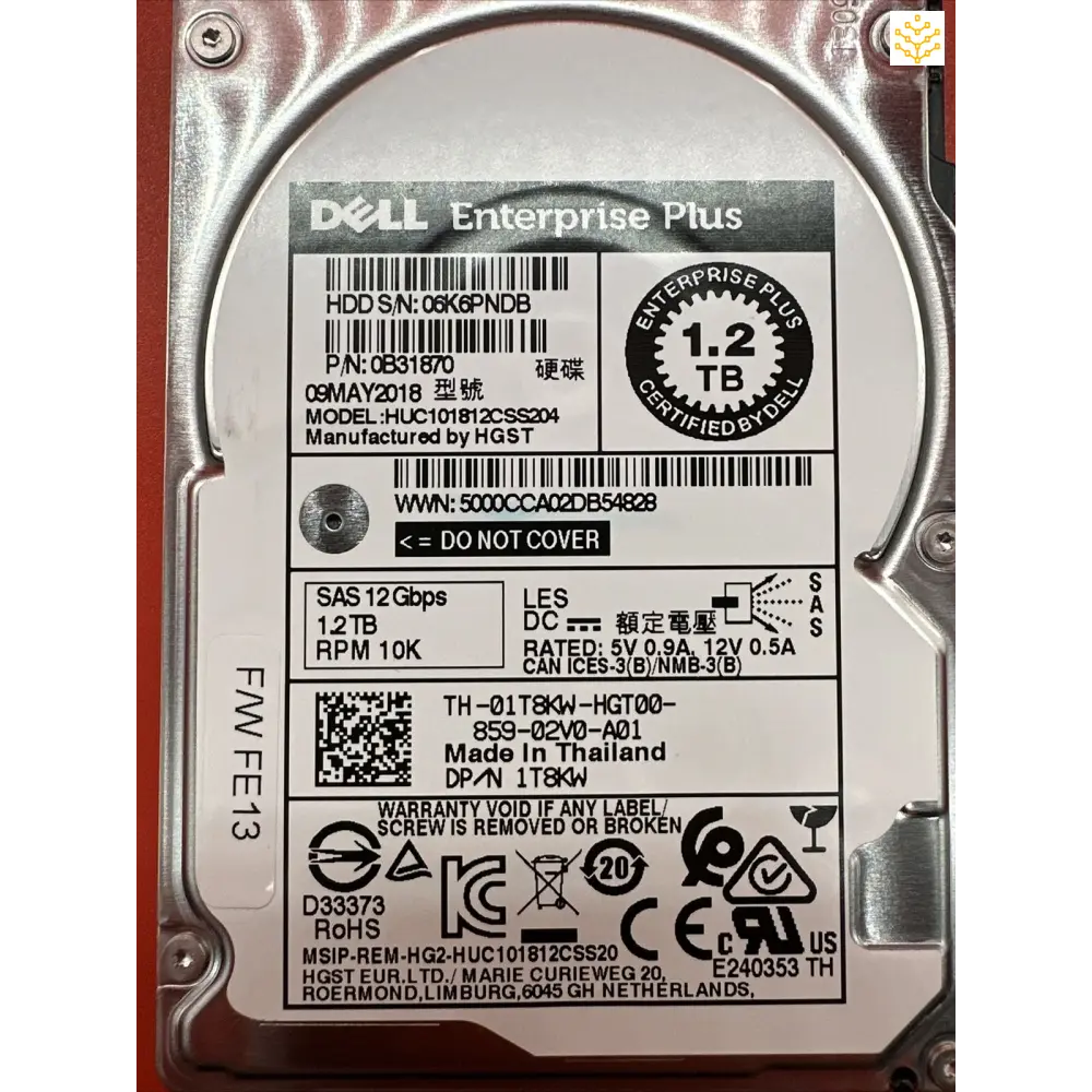 Dell 1T8KW 1.2TB SAS 12Gbps 10K 2.5 HDD - Computers/Tablets & Networking:Drives Storage & Blank Media:Hard Drives (HDD