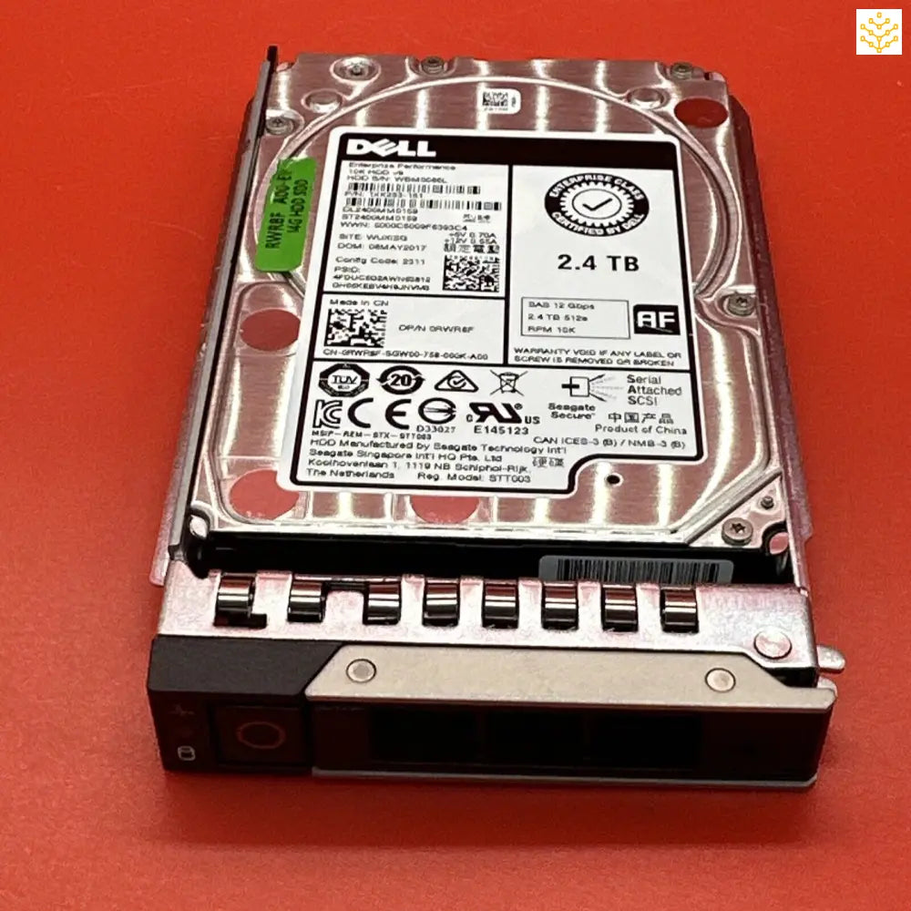 Dell 2.4 TB hard drive in a server caddy.