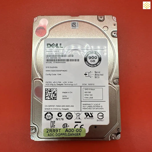 Dell 2RR9T 02RR9T 900GB 10K SAS 6Gbps 2.5” HDD - 90%+ Health - GIGDATA