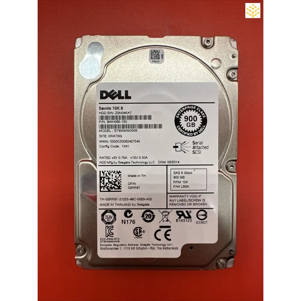 Dell 2RR9T 900GB SAS 6Gbps 10K 2.5 HDD - Computers/Tablets & Networking:Drives Storage & Blank Media:Hard Drives (HDD