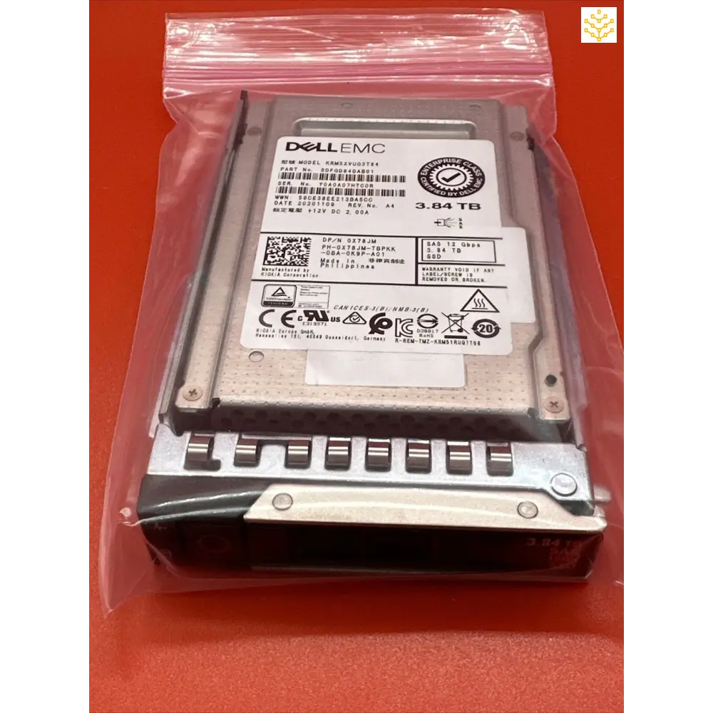 Dell 3.84TB SAS 12Gbps SSD X78JM 0X78JM In Tray - Computers/Tablets & Networking:Drives Storage & Blank Media:Hard