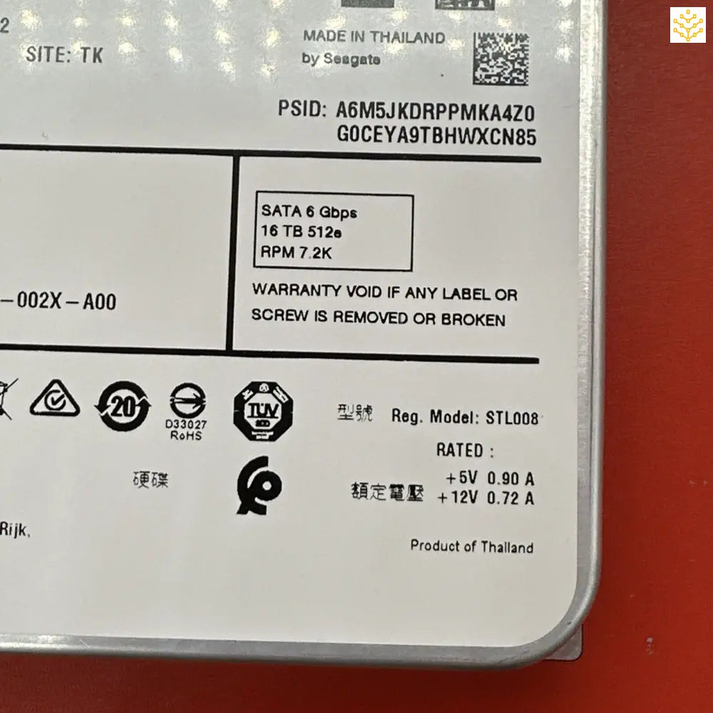 Dell 39XRY 039XRY 16TB 512e SATA 7.2K 3.5 HDD 2KH133-136 ST16000NM005G - Computers/Tablets & Networking:Drives Storage