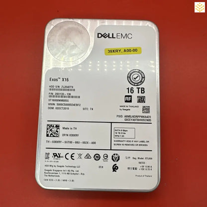 Dell 39XRY 039XRY 16TB 512e SATA 7.2K 3.5 HDD 2KH133-136 ST16000NM005G - Computers/Tablets & Networking:Drives Storage