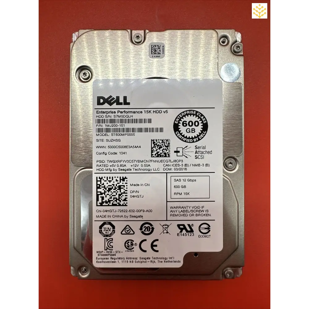 Dell 4HGTJ 600GB SAS 12Gbps 15K 2.5 HDD - Computers/Tablets & Networking:Drives Storage & Blank Media:Hard Drives (HDD