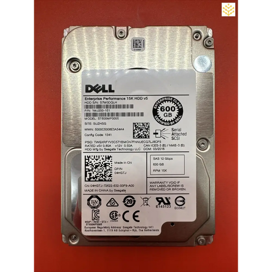 Dell 4HGTJ 600GB SAS 12Gbps 15K 2.5 HDD - Computers/Tablets & Networking:Drives Storage & Blank Media:Hard Drives (HDD