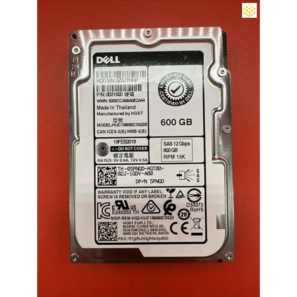 Dell 5PNGD 600GB 15K SAS 12Gbps 2.5 - Computers/Tablets & Networking:Drives Storage & Blank Media:Hard Drives (HDD SSD