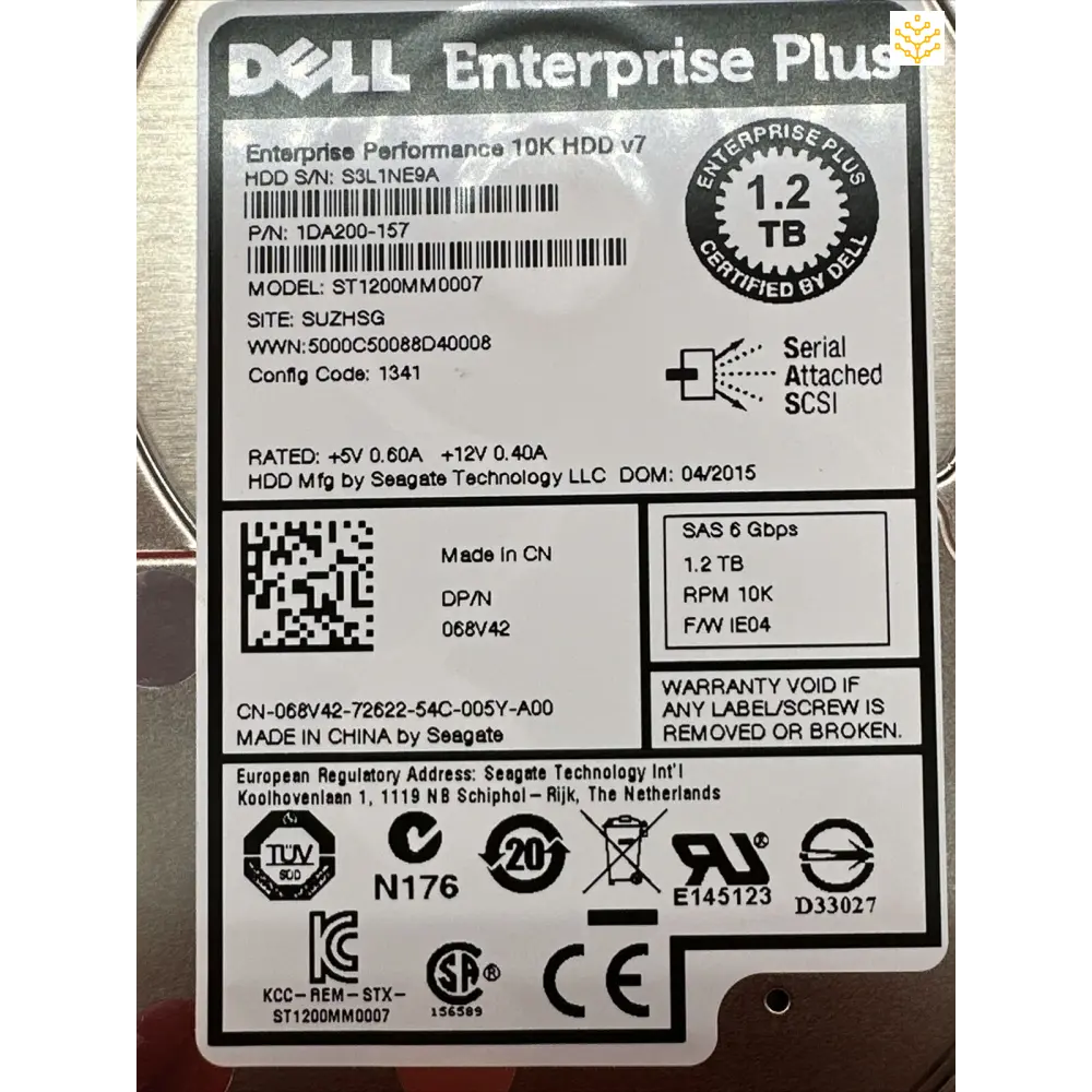 Dell 68V42 1.2TB SAS 6Gbps 10K 2.5” HDD - Computers/Tablets & Networking:Drives Storage & Blank Media:Hard Drives